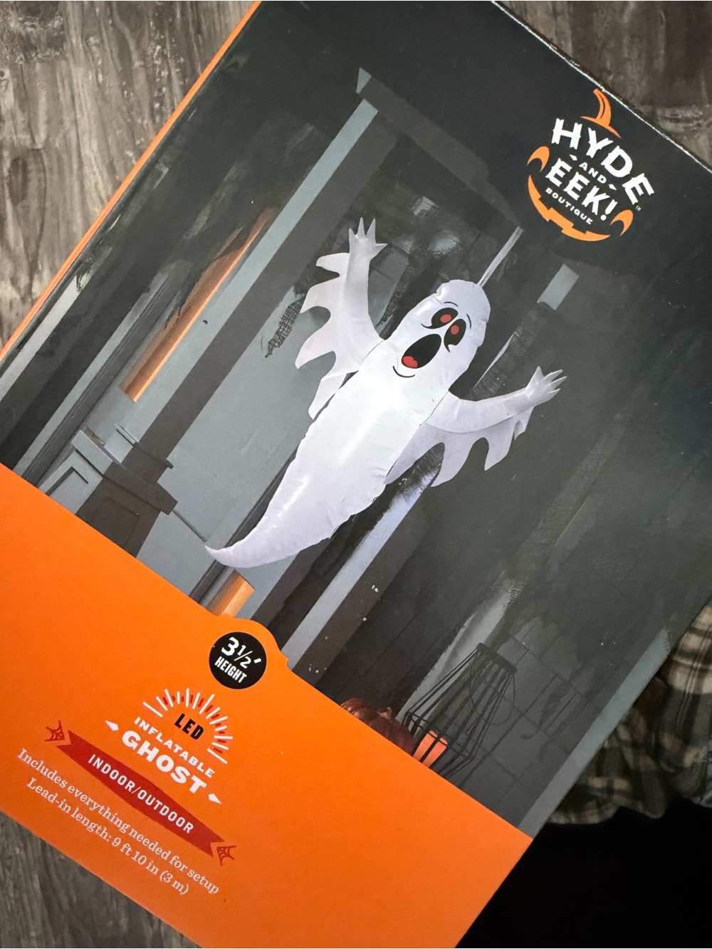 White LED Inflatable Ghost - Kids Costume Accessory
